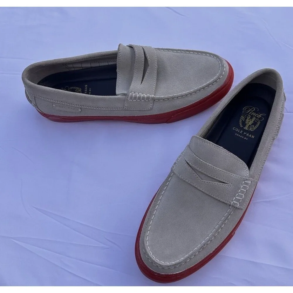Cole Haan Pinch Penny Loafers 11 M Suede Red Soles Lobster Men’s Grand OS.
